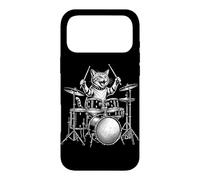 Chaton Rock and Roll Chaton Batteur Jouant de la Batterie Coque pour iPhone 17 Pro Max