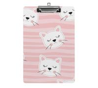 Chaton Rose Presse-Papiers Avec Pince A4 Porte-Formulaires Clipboard Pour Papier Documents