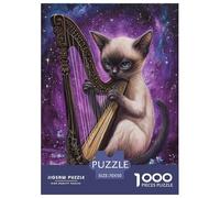 Chaton Siaméen1000 Pièces Aquarelle Puzzle Animaux pour Adultes De Jeu pour Adultes Parfaitpourla Détente Paysagedes QuatreSaisons 70x50cm/1000pcs