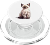 Chaton Siamois Croquis Dessin Art Amoureux des Chats PopSockets PopGrip pour MagSafe