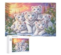 Chaton Souriant avec des Oiseaux d'amour Chantant Puzzle 1000 Pièces pour Adolescents 14+ Activité Après veloppement Logique Cadeau 1000 PCS