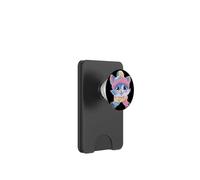Chaton Souriant Hiver Mignon Félin Portrait Graphique Chat Bleu PopSockets PopWallet pour MagSafe
