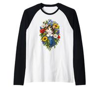 Chaton Tricolore dans Poche en Jean Fleurie Manche Raglan