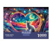 Chatons d'automne 1000 Pièces Puzzle Hibou Cosmique Puzzles pour Adultes et Enfants à Partir de 12 Ans Défi Coloré 100% Carton Recyclé