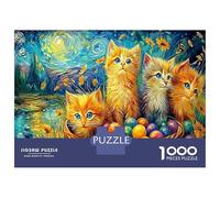Chatons de Pâques Puzzle 1000 Pièces Educa Jouet Jeu D'Intelligence Décoration Intérieure Animaux Jeu Éducatif Challenge Toy Adultes Et Enfants À Partir De 14 Ans 52x38cm/1000pcs