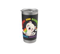 Chatons et arcs-en-ciel Simply Pawsome Gobelet isotherme en acier inoxydable double paroi