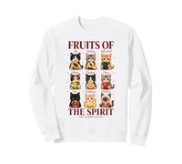 Chatons Fruits d'esprit Chats chrétiens Verse de la Bible Foi Sweatshirt