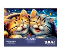 Chatons Jardin Puzzle 1000 Pièces Chats Sieste Ensemble Puzzle en Papier Écologique, Jeu Relaxant Et Stimulant pour Adultes Et Loisirs en Famille 70x50cm/1000pcs