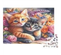 Chatons Mignons se serrant 1000 Pièce Stock De Cartes Premium Puzzle Classique Amants De Famille Décompression Jeu Cadeaux Pack De Valeur 70x50cm/1000pcs