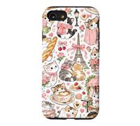 Chatons Parisiens Café - Mignon Chat Français Coque pour iPhone SE (2020) / 7/8