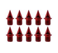 Chatonshen 10 Pièces Pointes de Course Accessoires de Remplacement pour Chaussures de Piste Pointes En Acier Carbone Pyramidales Clous Métalliques Résistants Ada, rouge, 01