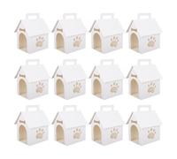 Chatonshen 12 Pièces Boîtes Cadeaux avec Poignée Boîte pour Friandises Coffret Papier Emballage Manuel Accessoires Décoration Élégants Adaptés Célébrations, Style B