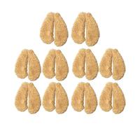 Chatonshen 5 paires D'oreilles de Lapin En, Déguisement, Accessoires de Tête Double Face pour Pince à Cheveux, Patchs DIY pour Fête D'anniversa, Kaki