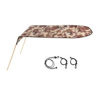 Chatonshen Auvent Bimini pour Bateau Gonflable Canot Kayak Canoë Toit d'Ombre pour Navigation Toile Oxford Finition Bordée Armature de Support Légère Montage, Array, Désert Imperméable
