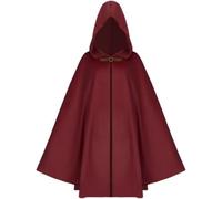 Chatonshen Cape à Capuche Extensible Vêtement | Mystérieux, Longue, Cape en Suédine, pr Soirées Déguisées, Théâtre, Rouge, Enfant