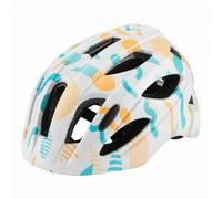 Chatonshen Casque Enfant Sécurisé Coque Épaisse Mousse Intérieure Aérations Multiples Casque Enfants Adapté aux Balades à Vélo Skate Promenades, Blanc Multicolore, M 50-55CM
