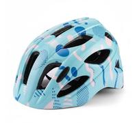 Chatonshen Casque Enfant Sécurisé Coque Épaisse Mousse Intérieure Aérations Multiples Casque Enfants Adapté aux Balades à Vélo Skate Promenades, Bleu Clair Multicolore, M 50-55CM