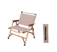 Chatonshen Chaise Pliante Extérieure Chaise de Camping Fauteuil Pliant Siège Portatif Ossature en Bois de Hêtre Assise Textile Mise en Place Rapide Adaptée aux, Kaki