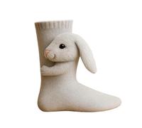 Chatonshen Chaussettes Tricotées 3D à Motifs Animaux, Chaudes, Douces, Confortables et Originales, Idéales Comme Cadeaux D'anniversaire pour L'automne et, Lapin