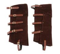Chatonshen Couvre-bottes, Protège-jambes, Accessoires de Costume de Soldat Gothique, Couvre-bottes, Couvre-bottes En PU pour Cosplay, BRUN