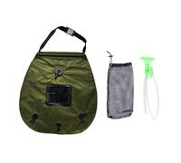 Chatonshen Douche Extérieure Sac de Douche Pliable Portable Système Chauffage Solaire Rangement Sac Filet Tuyau Flexible Utilisation Compacte Convient Bac, Vert