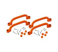 Chatonshen Ensemble de 4 Poignées D'escalade pour Enfants, Accessoires de Jeux Extérieurs En Polypropylène (PP), Idéales pour dans Les Arbres, Orange