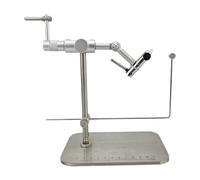 Chatonshen Fly Tying Vise à Mécanisme Rotatif Fluide avec Base en Acier Inoxydable Support Mouche Portable Outil de Montage Ajustable Adapté à La Création D'Hame, Aucun Outil