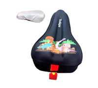 Chatonshen Housse de Selle de Vélo pour Enfants, Coussin de Selle Confortable en Silicone avec Mousse à Mémoire de Forme et Protection Contre La Pluie, Lumière I, Black M