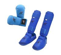 Chatonshen Lot de 2 Gants de Protection pour Karaté, Protège-Tibias, équipement D'entraînement Confortable et Facile à Utiliser, en EVA, Adaptés Au Muay Thaï, m