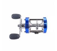 Chatonshen Moulinet de Pêche Tambour Construction Aluminium Cuivre Performance Fiable Protection Contre Humidité Poids Supporté 4.5kg pour Utilisation Côtière et Bateau, Bleu, CL50