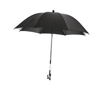 Chatonshen Parasol Poussette Bébé Universelle Réglable à 360 Degrés Support Pratique Matériau Protection Solaire pour Sortie Plage, Noir