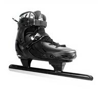 Chatonshen Patins à Glace Homme Chaussure Concours Confort Renforcé Système Boucle Rapide Intérieur Amovible Énergique Soutien Pied pour Entraînement Sportif Adulte, Noir, 34-37