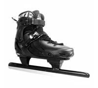 Chatonshen Patins à Glace Homme Chaussure Concours Confort Renforcé Système Boucle Rapide Intérieur Amovible Énergique Soutien Pied pour Entraînement Sportif Adulte, Noir, 38-41