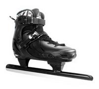Chatonshen Patins à Glace Homme Chaussure Concours Confort Renforcé Système Boucle Rapide Intérieur Amovible Énergique Soutien Pied pour Entraînement Sportif Adulte, Noir, 42-45