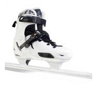Chatonshen Patins à Glace Homme Chaussure Concours Confort Renforcé Système Boucle Rapide Intérieur Amovible Énergique Soutien Pied pour Entraînement Sportif Adulte, Blanc, 34-37