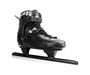Chatonshen Patins à Glace Homme Chaussure Concours Confort Renforcé Système Boucle Rapide Intérieur Amovible Énergique Soutien Pied pour Entraînement Sportif Adulte, Noir, 30-33