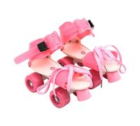 Chatonshen Patins à roulettes Réglables pour Enfants, Patins à roulettes, Confortables, Double Rangée, Quatre Roues pour Enfants de 3 à 6 Ans, Garçons et Filles, Rose