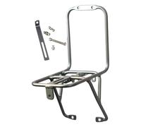 Chatonshen Porte-Bagages Avant pour Vélo en Alliage D'aluminium Robuste, Accessoire Idéal pour Les Trajets Quotidiens et Le Camping, Argent