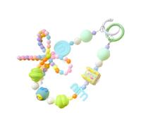 Chatonshen Porte-clés Perles Bracelet Charme Suspendu Poignée Bijou Accessoires de Sac Bracelet PP Discret Adapté Sacs Anniversaire, Vert