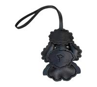 Chatonshen Porte-clés Teddy Fabriqué en Cuir PU Élégant Pendentif Chien Petit Sac Porte-clés Chiot Mignon Accessoire Animal Original Polyvalent Adapté pour Usage, Noir