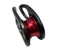 Chatonshen Poulie Simple de 22 KN pour Corde Simple, Poulie Simple avec Flasque Fixe, Poulies pour Camps Spéléologiques, Poulies en Alliage D'aluminium Haute, sans Crochet