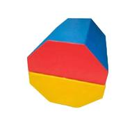 Chatonshen Rouleau d'Entraînement Enfant Rouleau de Jeu Module d'Équilibre Coussin de Grimpe Bloc Sensoriel en Mousse Revêtement Vinyle Facile à pour Garderie, Octogone Divisé