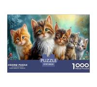 ChatonsPuzzle 1000 Pièces Educa Jouet en Bois Divertissement Créatif Décoration Intérieure Jardin Luxuriant Jeu Éducatif Challenge Toy Adultes & Enfants des 14 Ans 38x26cm/1000pcs