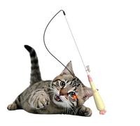 Chatouilleur pour chat | Interactif avec lumière | Canne à chat avec poignée en forme de carotte, pour l'entraînement en appartement, après les repas, lutte contre l'ennui, stimulation mentale dans le