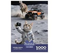 chatPuzzle 1000 Pièces Animaux Style Pin-up Coloré, Jeu Éduchatif, Jouet 1000 Pièces, Peinture Art, Adultes/Enfants 38x26cm/1000pcs