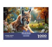 chatPuzzle 1000 Pièces Educa Jouet en Bois Cadeau Unique Décoration Intérieure Automne Stream Jeu Éducatif Challenge Toy pour Adultes Et Enfants À Partir De 12 Ans 52x38cm/1000pcs