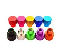 CHATROOM 10 Pièces/5 Pièces M3 M4 M5 M6 M8 Trou Aveugle, Cadre D'écrou À Main Moleté en Aluminium, Modèle D'écrou À Pouce Anodisé 10 Couleurs (Color : Black, Size : M8 5pcs)
