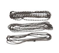CHATROOM 5 pcs/lot 3 Tailles 1.5mm et 2.0mm et 2.4mm 7 Couleurs Perles de Boule chaîne Collier connecteur de Perle 65 cm (25.5 Pouces) (Color : G Black, Size : 2.4mm)