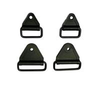 CHATROOM Boucle de Protection carrée en Plastique et métal, 5 pièces, protecteurs triangulaires, Accessoires de Sangle, Couture(Black,10PCS_38MM)