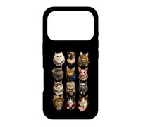 Chats à la Retraite Hobby Kitty Grid Retired Funny Gifts Coque pour iPhone 17 Pro
